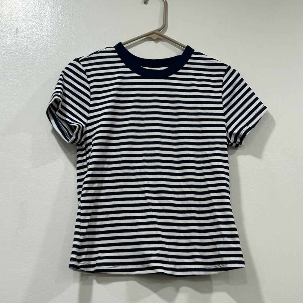 Old Navy Striped Tee in Navy and White